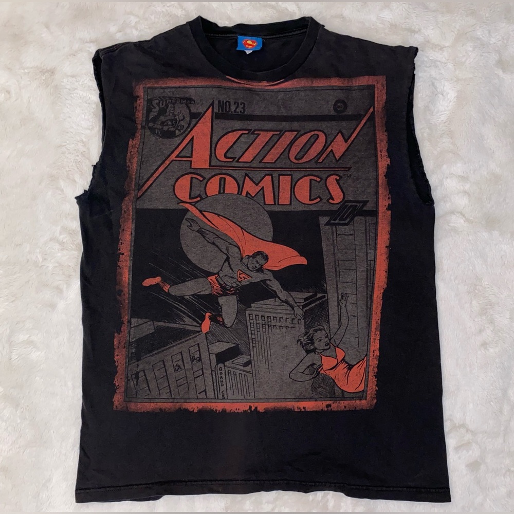 Y2K Superman Cutoff T-Shirt